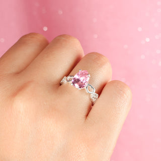 Anillo Gota Pink Plata 925