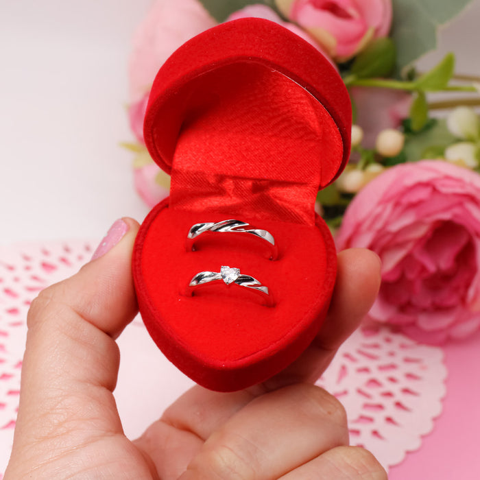 Cajita de Regalo Para Anillo Doble Velvet Love
