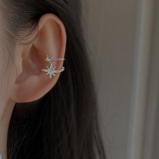 Arete Earcuff Destellos con zirconia