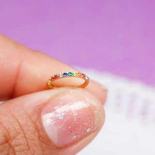 Piercing Aro Rainbow Glow Titanio