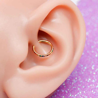 Piercing Aro Rainbow Glow Titanio