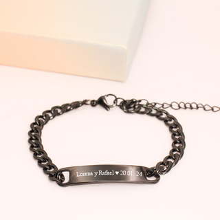 Pulsera Eslabones Black Personalizada
