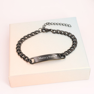 Pulsera Eslabones Black Personalizada