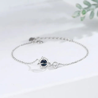 Pulsera Saturno Blue Plata 925