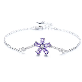 Pulsera Violeta Glam Plata925