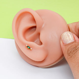 Piercing Marquise Green 1era Perforación Titanio