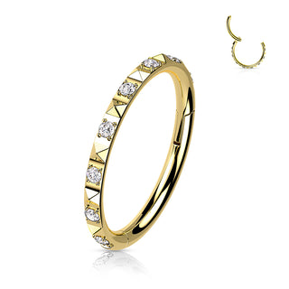 Piercing Arito con Zirconias Titanio