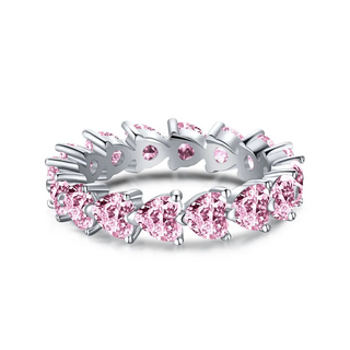 Anillo Promesa Pink Queen Plata 925