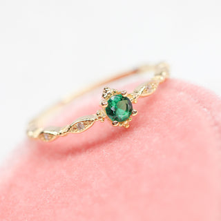 Anillo Promesa Esmeralda Plata 925