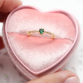 Anillo Promesa Esmeralda Plata 925