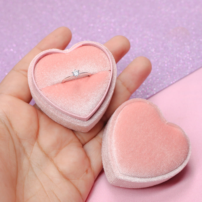 Cajita de Regalo para Anillo Y Aretes Chicos Pink Heart