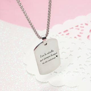 Collar Placa Personalizado
