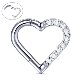Piercing Corazón Shine Daith Titanio