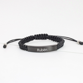 Pulsera Tejida Black Personalizada Unisex