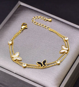 Pulsera Doble Mariposas