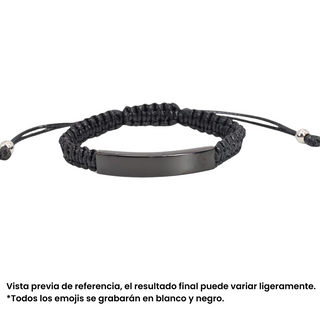 Pulsera Tejida Black Personalizada Unisex