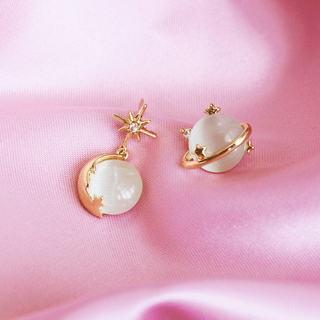 Aretes de Saturno de Ópalo