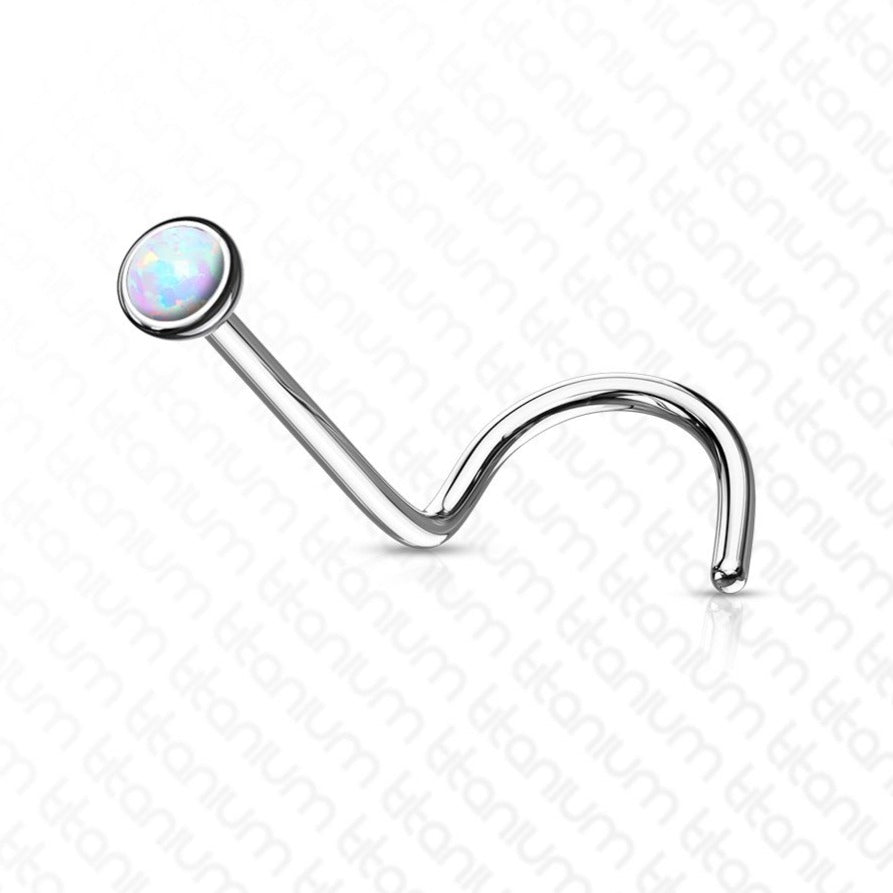 Piercing de Nariz Ópalo Mini Titanio