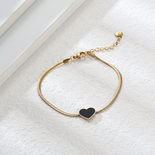 Pulsera Corazon Negro