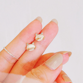 Aretes Gatito con Ópalo
