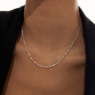 Collar Destellos Plateado