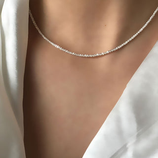 Collar Destellos Plateado