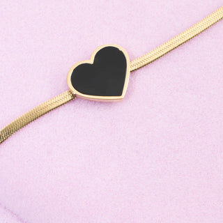 Pulsera Corazon Negro