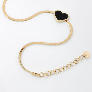 Pulsera Corazon Negro