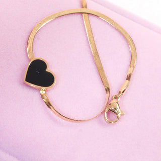 Pulsera Corazon Negro