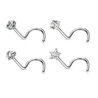 Set Piercings de Nariz Zirconias