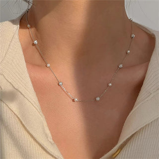 Collar Perlas con Zirconia