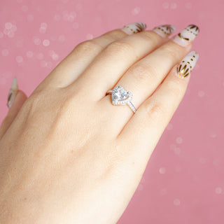 Anillo Corazón Brillante Plata S925