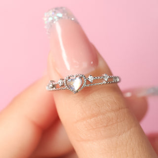 Anillo Ajustable Corazón Tornasol