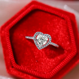 Anillo Corazón Brillante Plata S925