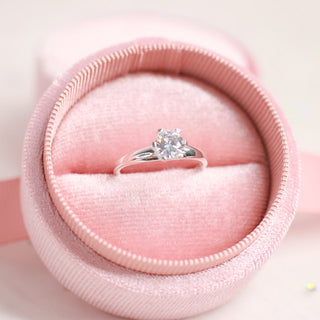 Anillo Promesa Solitario Plata 925
