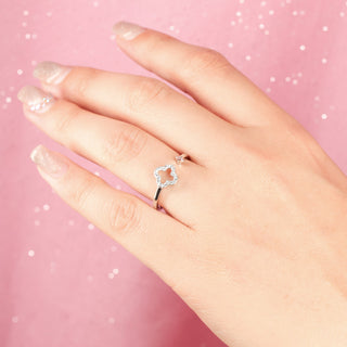 Anillo Trébol Shine Plata 925 Ajustable