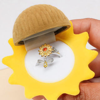 Anillo Girasol Giratorio Plata925