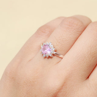 Anillo Flor Pink Plata 925