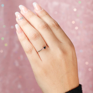 Anillo Black Heart Plata925