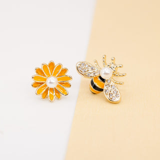 Aretes Bee Asimetricos