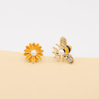 Aretes Bee Asimetricos