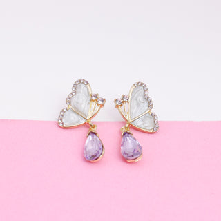 Aretes Rocio de Mariposa Lila