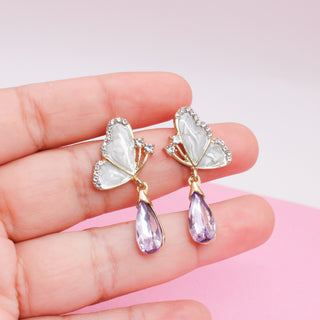 Aretes Rocio de Mariposa Lila