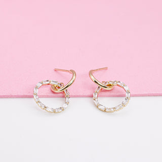 Aretes Colgantes Double Shine