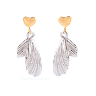 Aretes Hojita Bicolor