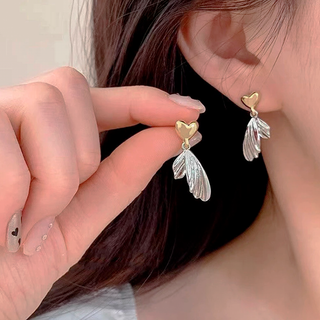 Aretes Hojita Bicolor