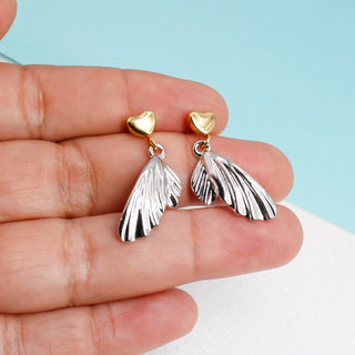 Aretes Hojita Bicolor