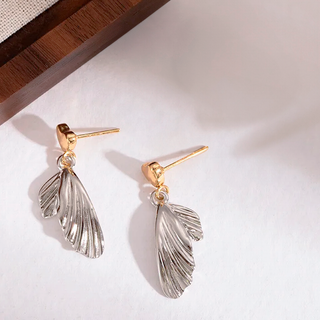 Aretes Hojita Bicolor