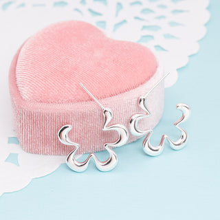Aretes Flor Wave