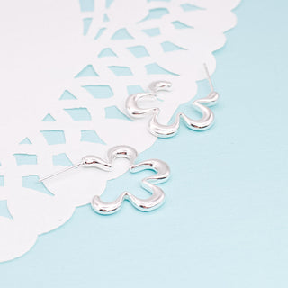 Aretes Flor Wave